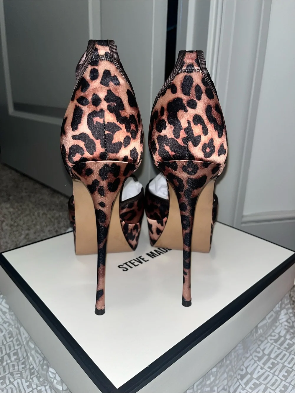 Steve Madden Leopard Print Platform Stiletto Pumps - Pink/Black